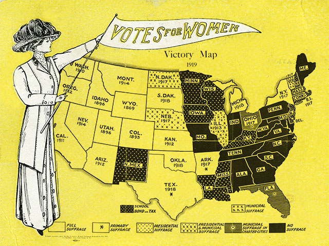 Votes For Women Map