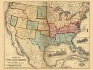 Military Map of the United States & Territories - 1861