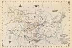 Americas Cattle Trails Map, 1949