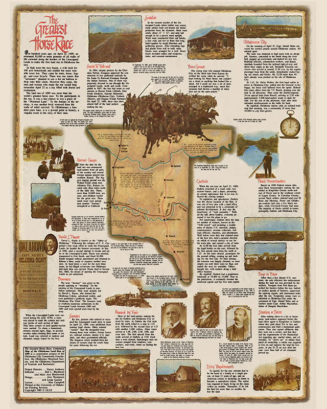 Greatest Horse Race - A Centennial Map of the 1889 Oklahoma Land Run