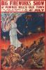 Big Fireworks show poster advertising a 4th of July event during the first World War