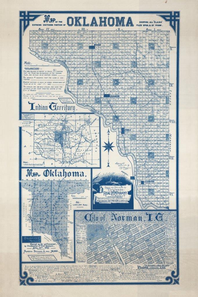 Map of Norman, Indian Territory, 1889