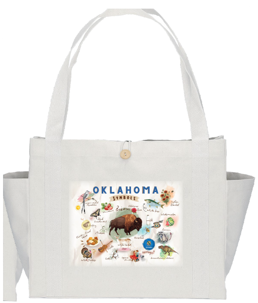 Oklahoma Symbols Canvas Bag