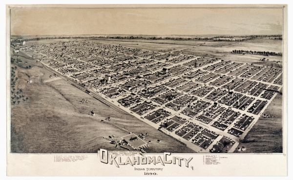 Oklahoma City Birds-Eye View, 1890
