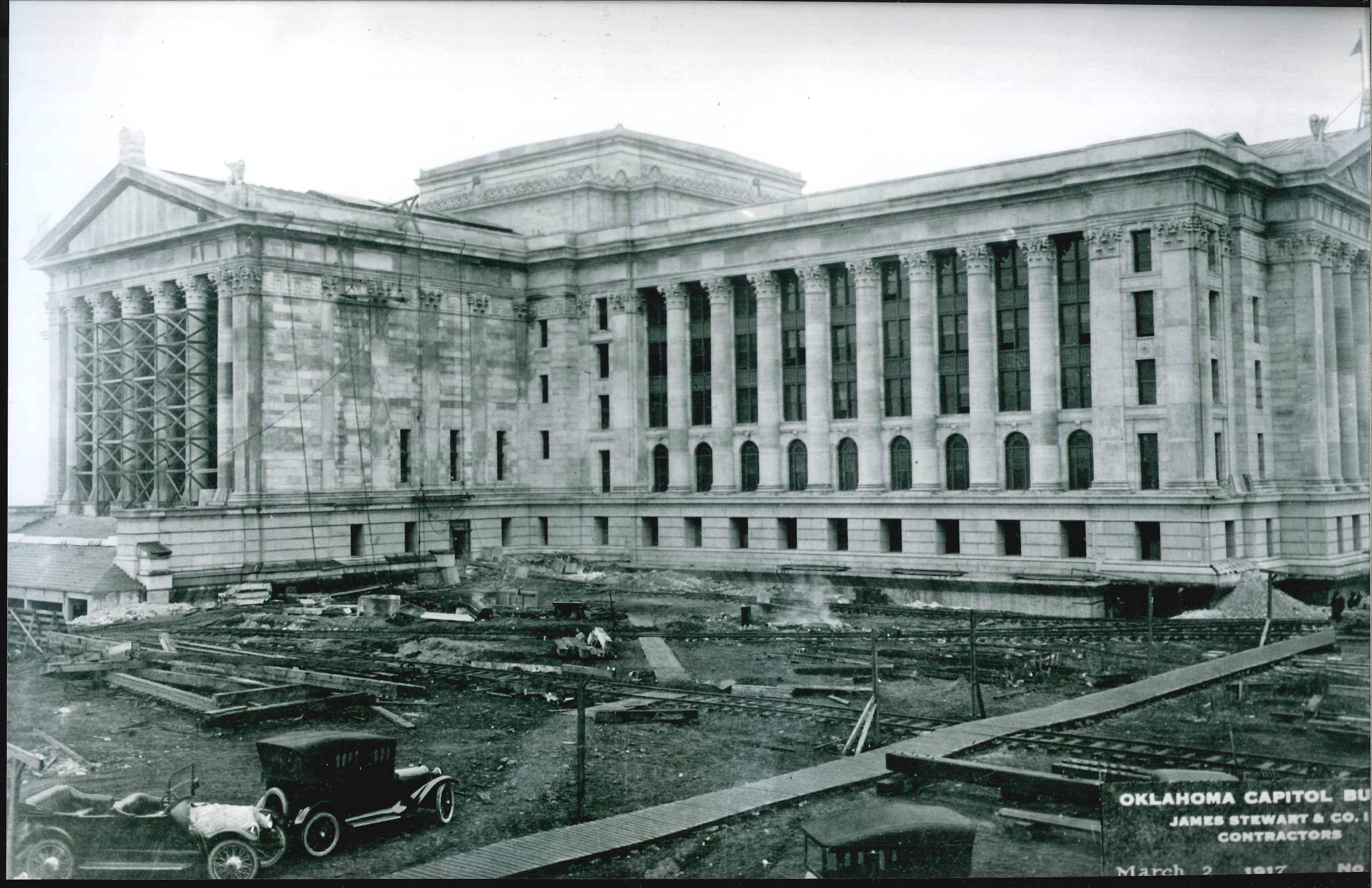 Oklahoma State Capitol Construction - 1917: 11'' X 17'' Print